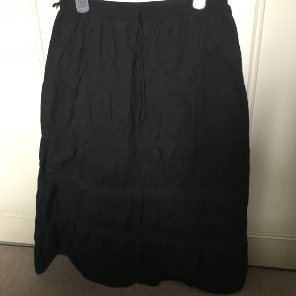 Black long lace skirt
